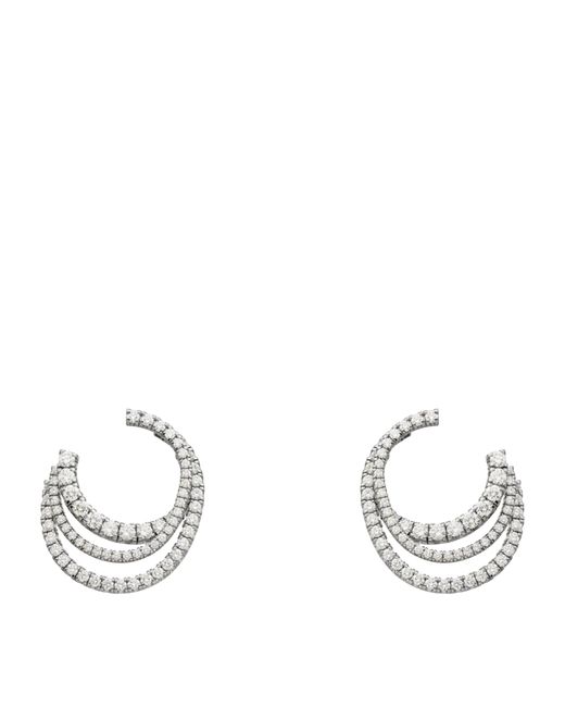 Cartier Metallic Diamond Etincelle De Hoop Earrings
