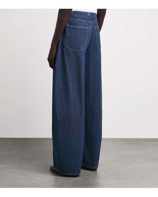 Jil Sander Blue Mid-Rise Barrel Jeans