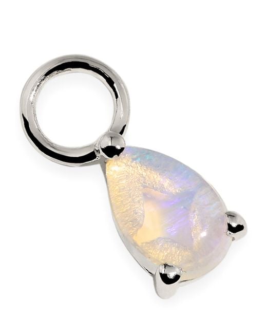 Astrid & Miyu Metallic And Opal Birthstone Earring Charm