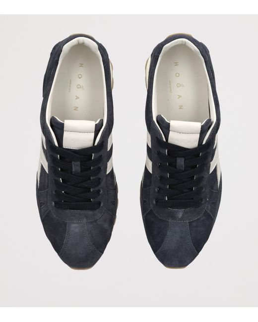 Hogan Blue Suede H671 Allacciato Sneakers for men