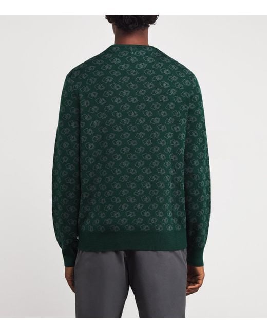 Ralph Lauren Green Geometric Jacquard Sweater for men