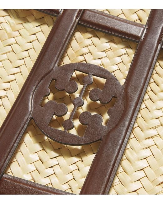 Tory Burch Metallic Straw Ella Tote Bag