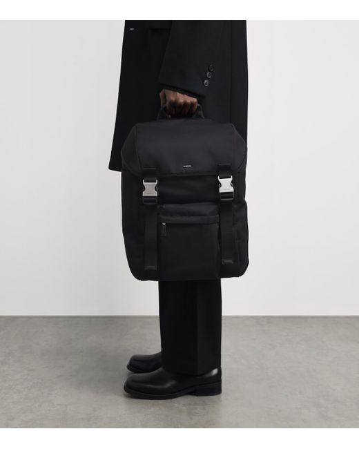 Sandro Black Logo Backpack for men