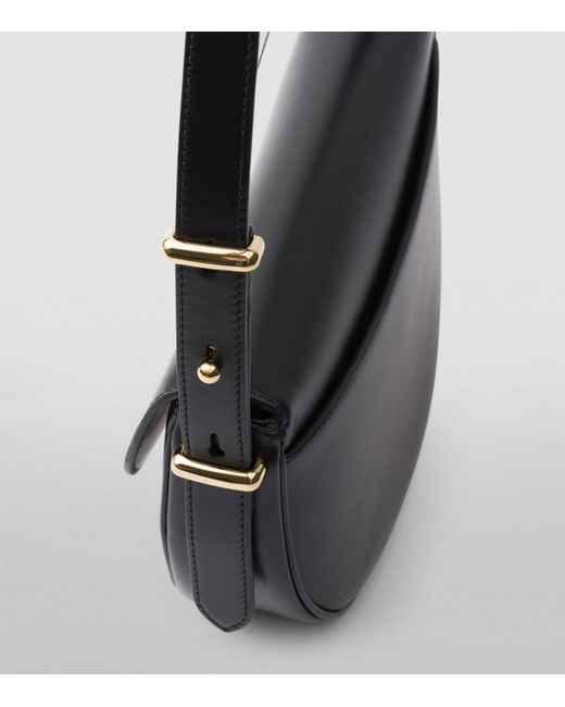 Prada Black Leather Arqué Shoulder Bag