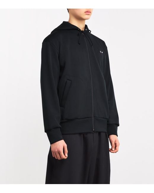 COMME DES GARÇONS PLAY Black Zip-Up Heart Hoodie for men