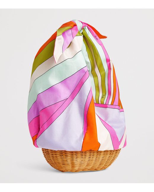 Emilio Pucci Pink Iride Print Bucket Bag