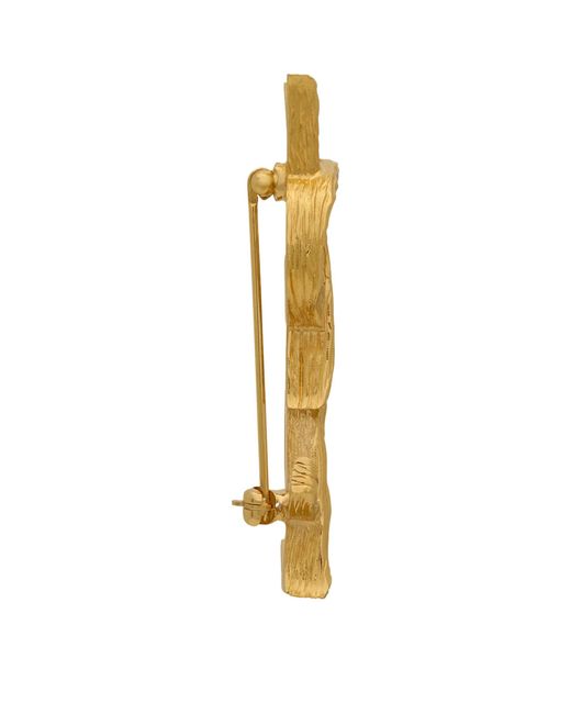 Saint Laurent Metallic Opyum Ysl Brooch