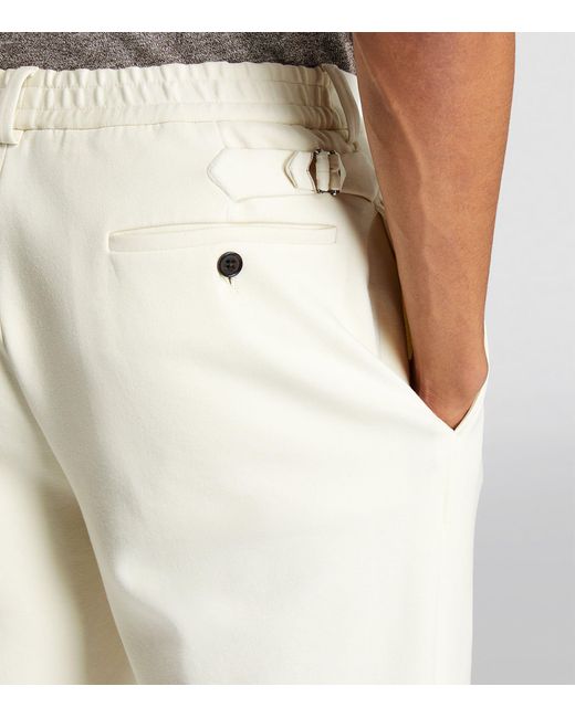 Ralph Lauren Purple Label White Tennis Straight Trousers for men