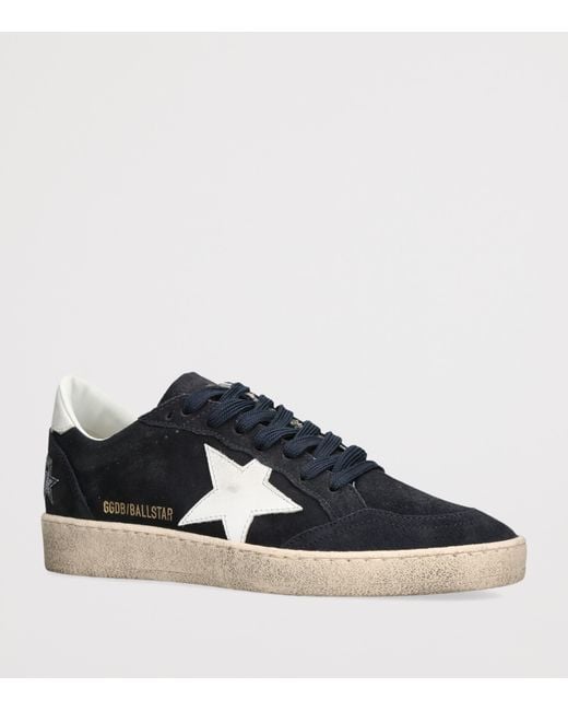 Golden Goose Deluxe Brand Blue Suede Ball Star Sneakers