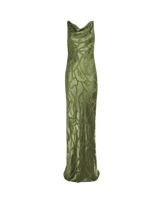Cult Gaia Green Burnout Ali Gown