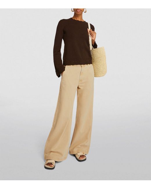 Citizens of Humanity Natural Beverly Wide-leg Trousers