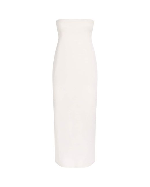 Issey Miyake White Allow High-Rise Maxi Skirt