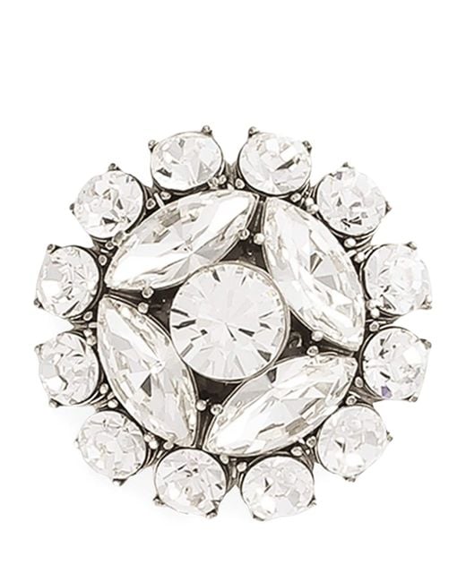 Dolce & Gabbana Metallic Glass Bead Brooch