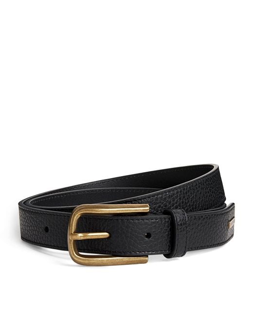 Emporio Armani Black Leather Belt for men