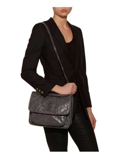Saint Laurent Gray Medium Niki Shoulder Bag