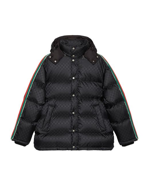 Gucci Black Gg-Jacquard Puffer Jacket for men
