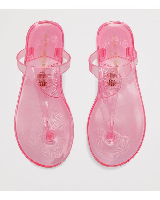 Kurt Geiger Pink Maddison T-Bar Sandals