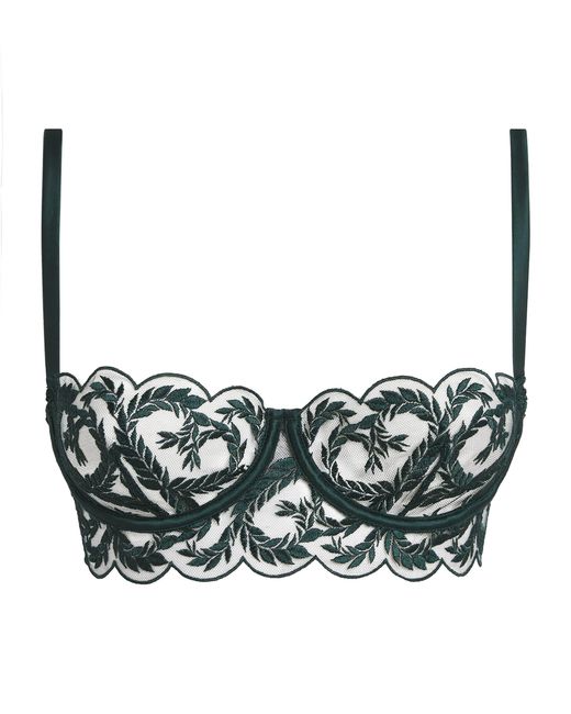 Coco De Mer Green Lace Arletta Half Cup Bra