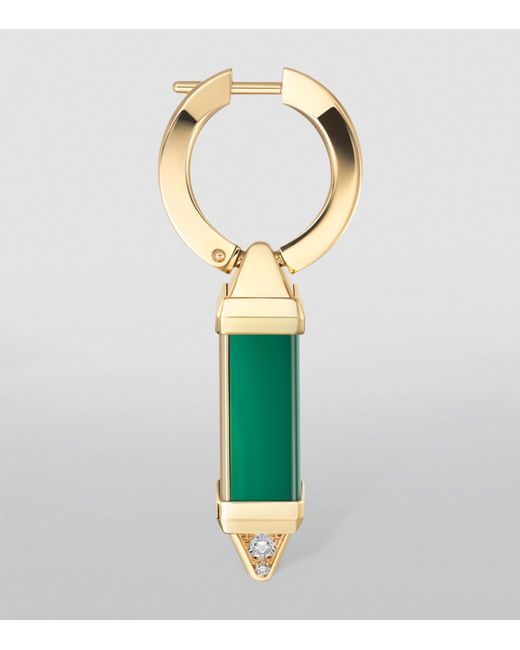 Cartier Green Yellow Gold, Diamond And Malachite Les Berlingots De Earrings
