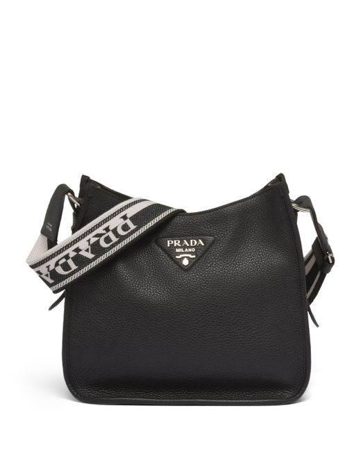 Prada Black Medium Leather Cross-Body Bag