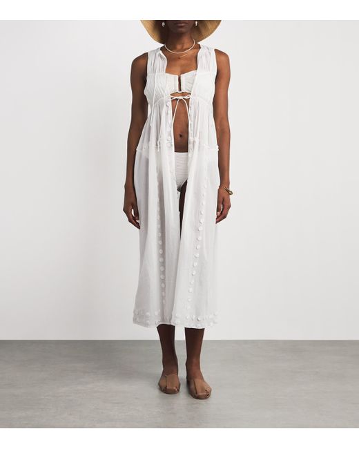 Ulla Johnson White Santorini Bikini Top