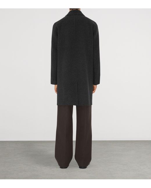 Burberry Black Wool Mid-Length Car Coat for men
