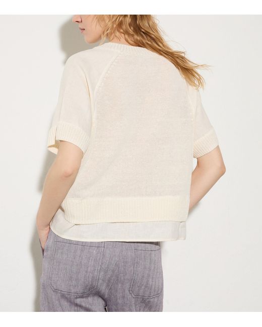 MAX&Co. White Linen-Blend Sweater