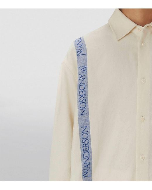 J.W. Anderson White Linen-cotton Tea Towel Shirt for men