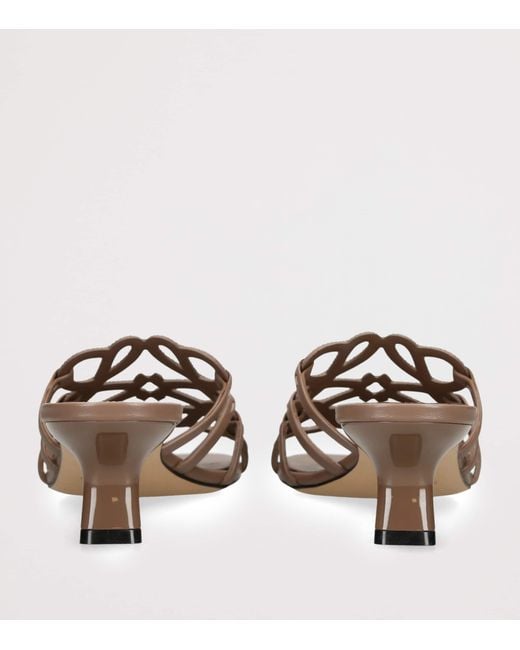 Loewe Brown Suede Petal Anagram Heeled Mules 45
