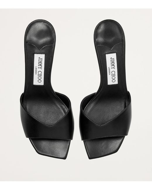 Jimmy Choo Black Skye 70 Leather Mules