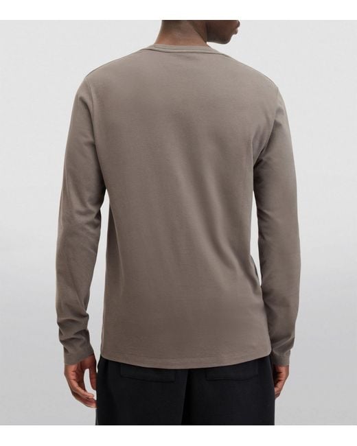 AllSaints Gray Cotton Brace T-shirt for men