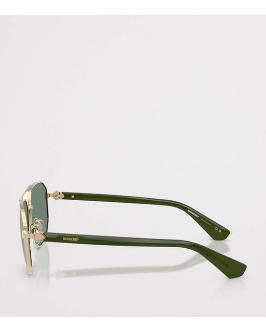 Burberry Gray Pilot Sunglasses for men