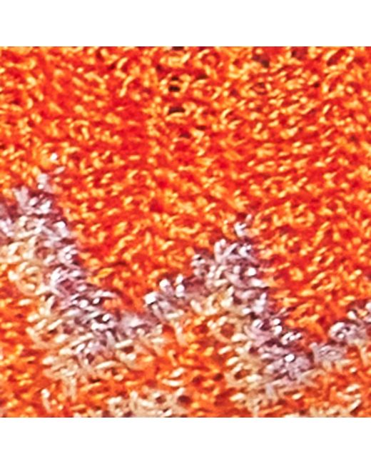 Missoni Red Knot-Front Zigzag Turban