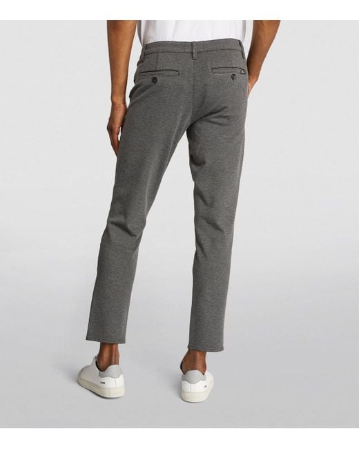 7 For All Mankind Gray Double-Knit Travel Chinos for men