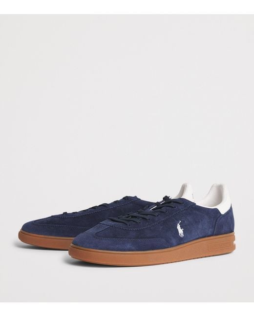 Polo Ralph Lauren Blue Suede Bedford Sneakers for men