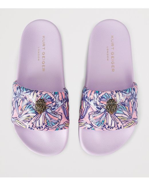 Kurt Geiger Purple Meena Eagle Slides
