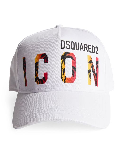 DSquared² Icon Baseball Cap in White for Men | Lyst