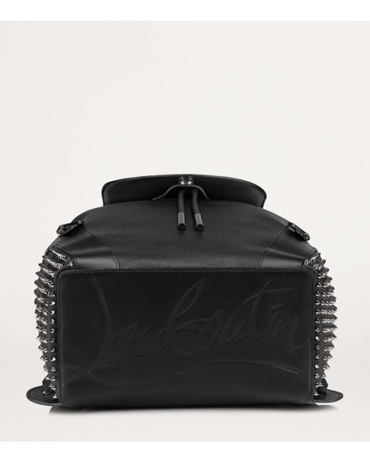 Christian Louboutin Black Funky Leather Backpack for men