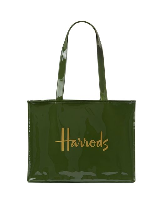 Harrods Green Logo Tote Bag