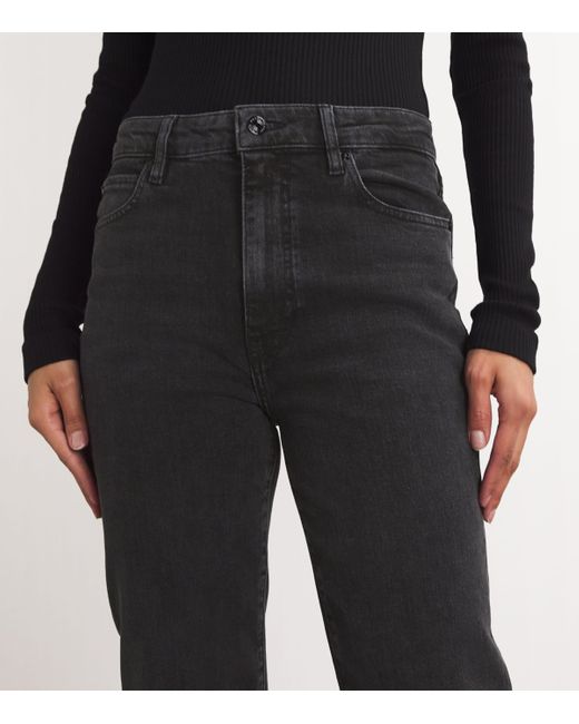 FRAME Black The Ruler Straight-Leg Jeans