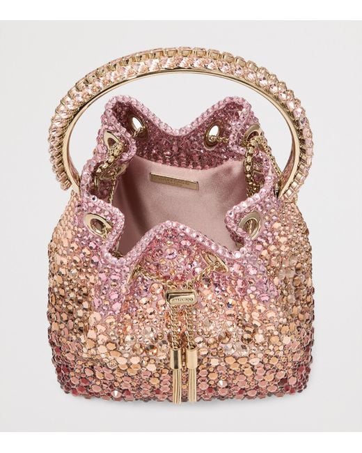 Jimmy Choo Pink Embellished Bon Bon Top-Handle Bag