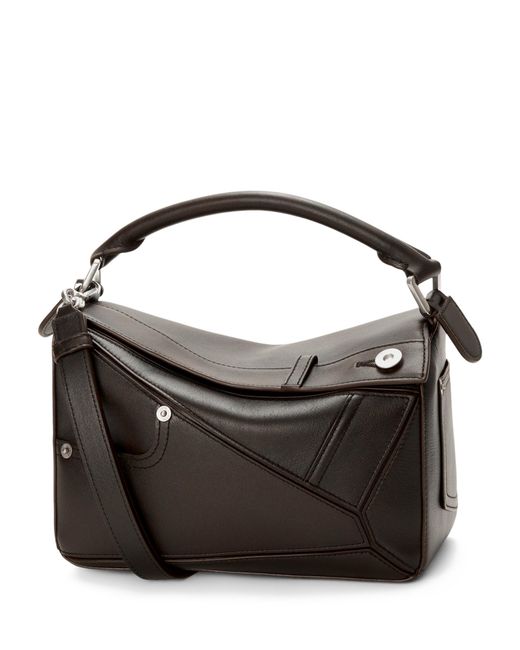 Loewe Black Small Calfskin Puzzle Panta Top-Handle Bag