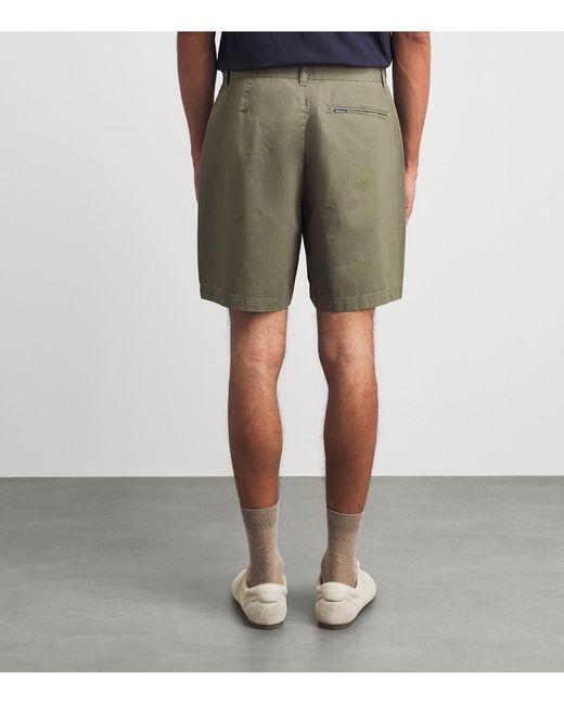 Barbour Green Twill Sherburn Shorts for men