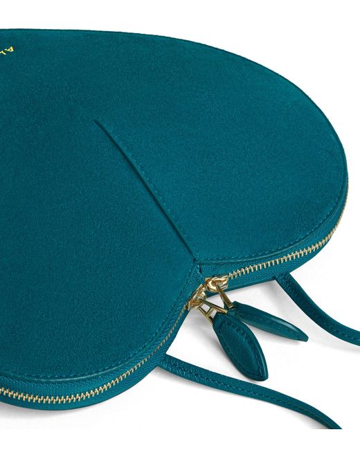 Alaïa Blue Suede Le Coeur Shoulder Bag