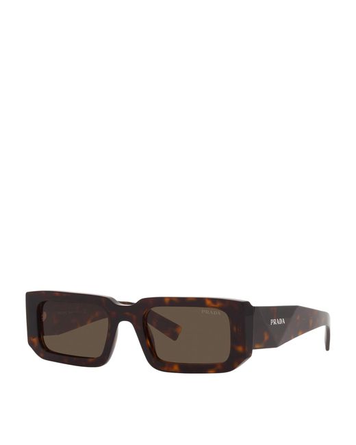 Prada Brown Rectangular Sunglasses