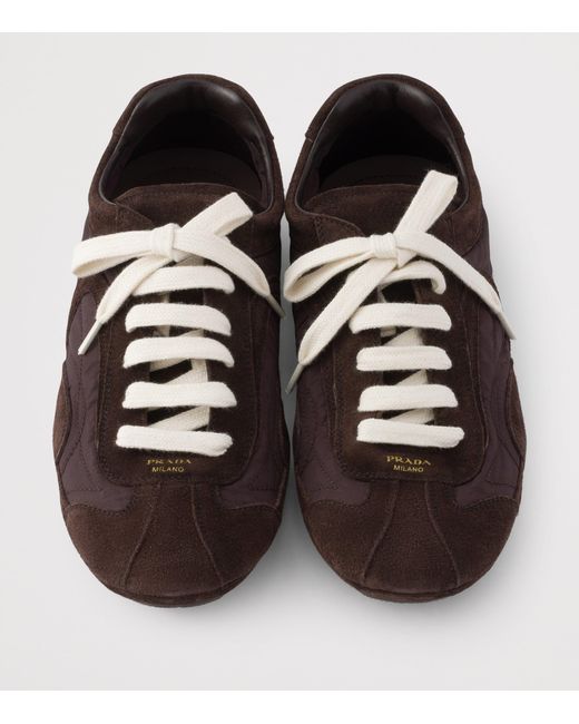 Prada Brown Suede-Re-Nylon Montecarlo Re-Edition 2005 Sneakers