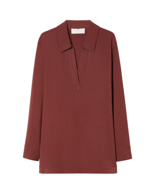 Marina Rinaldi Red Long-Sleeve Tunic