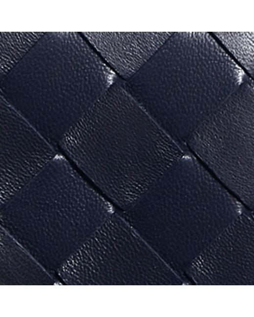 Bottega Veneta Blue Leather Intrecciato Andiamo Badge Holder
