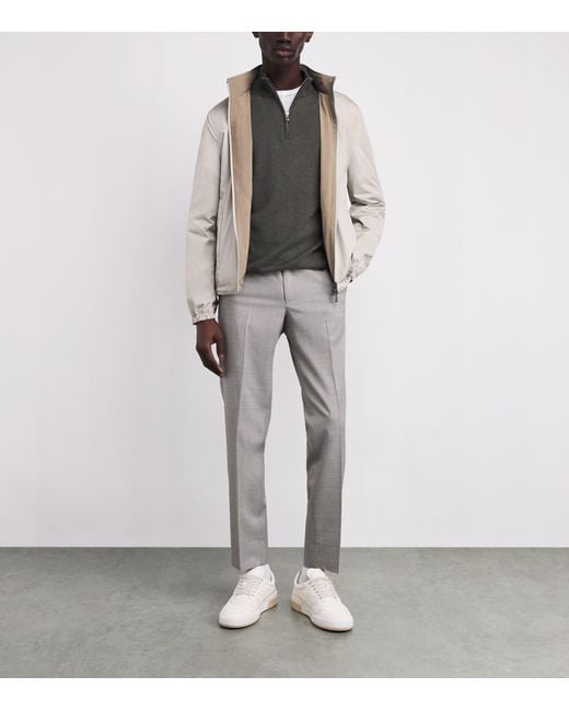 Corneliani Gray Water-Resistant Bomber Jacket for men