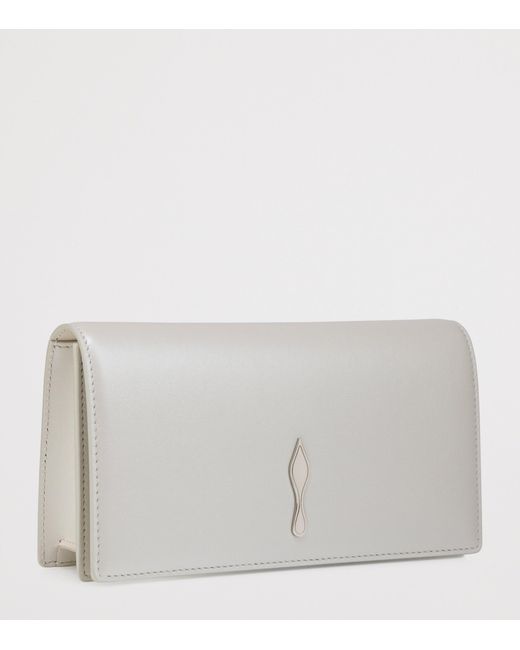 Christian Louboutin Gray Bettina Nappa Leather Clutch Bag